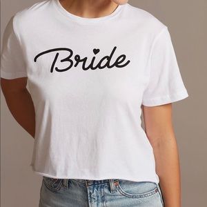 Bride Script Crop Top T-Shirt